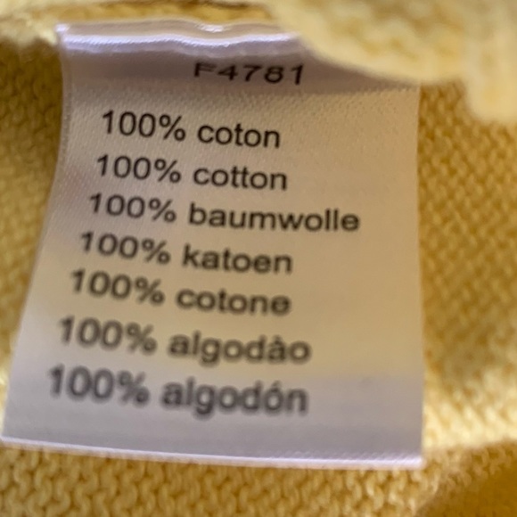 Lacoste Men’s Yellow Half Zipper Sweater Medium - Picture 6 of 8